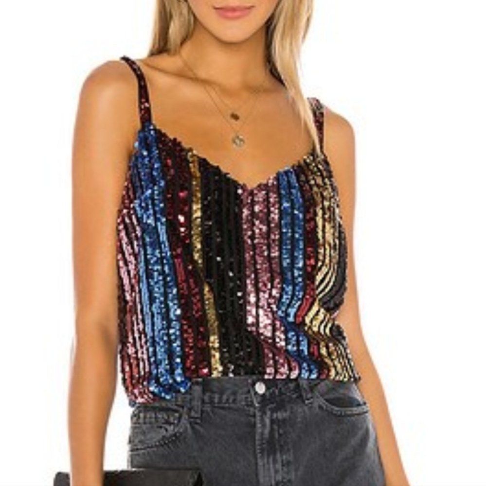 BB Dakota Party's Arrived Sequin Top